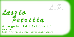 laszlo petrilla business card